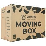 SAFARIPAK - 20 Pack Strong Large Reusable Cardboard Storage Packing Moving House Boxes 52cm x 30cm x 30cm with Carry Handles and Room List Checkboxes - 47 Litres Capacity