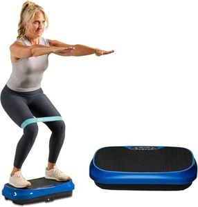 Lifepro Waver Mini Vibration Plate Exercise Machine with Remote & Bands — Compact Whole Body Vibrating Plate for Lymphatic Drainage & Muscle Toning — Shake Machine with 99 Speed Levels & 10 Presets