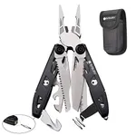 Gift for Him Multitool Pliers,18-in-1 Multi-Purpose Pocket Knife Pliers Kit, Durable Stainless Steel Multi-Plier Multi-Tool for Survival, Camping, Hunting, Fishing and Hiking