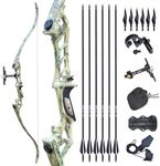 57" 30-60LBS Recurve Bow and Arrows