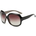 OYMI Oversized Women's Polarised Sunglasses Fashion Eyewear UV400 (Coffee)