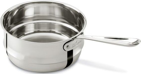 All-Clad Specialty Stainless Steel Double Boiler Insert 3 Quart Induction Oven Safe 400F Pots and Pans, Cookware Silver