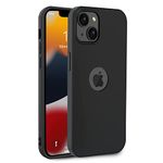 EGOTUDE Soft Slim Flexible Silicone Back Cover Case for iPhone 13 (Matte Black, TPU)