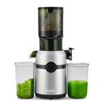 Cold Press Juicer Machines,Fretta Slow Masticating Juicer with 108mm &1.0L Hopper for Whole Fruits and Vegetables,200W Self Feeding High Yield Juice Extractor,BPA Free Tritan, (Silver)