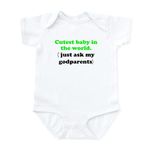 CafePress Just Ask My Godparents Body Suit - Cute Infant Bodysuit Baby Romper