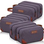 Eccliy 6 Set Groomsmen Gifts Men Toiletry Bags Men's Travel Shaving Kit Bag Bathroom Bag Water Resistant Toiletry Case for Wedding Groomsman Gift Travel Accessories (Gray)