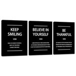 Modern Motivational Affirmation Wall Art Inspirational Encourage Canvas Poster Prints Office Wall Decor Art Prints Pictures Painting Framed Ready to Hang for Living Room Bedroom (36" Wx16 H)