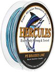 Hercules Super Strong 500M 547 Yards Braided Fishing Line 15 LB Test for Saltwater Freshwater PE Braid Fish Lines 4 Strands - Blue Camo, 15LB (6.8KG), 0.16MM