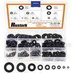 Rustark 760-Pcs [9 Sizes] Black Zinc Plated Alloy Steel Flat Washers Set Hardware Assortment Kit - M2 M2.5 M3 M4 M5 M6 M8 M10 M12