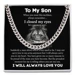 GLAVICY To My Son Cuban Chain Necklace, Son Necklace, Gift For Son Necklace, To My Amazing Son Cuban Link Chain Necklace, Son Jewelry, Stainless Steel