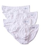 2(X)IST Mens Cotton Stretch Brief 4-Pack Bikini Underwear, White, L UK