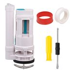 Bstinay 8.27 Inch Water-Saving Total Toilet Repair Kit Dual Flush Valve Push Button White