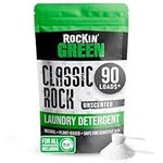 Rockin' Green - Organic Laundry Detergent- 90 Loads - Unscented Natural Plant-based Detergent - Hypoallergenic Laundry Detergent for Sensitive Skin - All Types of Laundry - 1.3kg