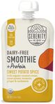 Serenity Kids 6+ Months Dairy-Free Smoothie Baby Food | USDA Organic | Grass Fed Collagen Protein | 3.5 Ounce BPA-Free Pouch | Sweet Potato Spice | 1 Count