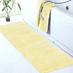 Walensee Large Bathroom Rug (24 x 72, Yellow) Extra Soft and Absorbent Shaggy Bathroom Mat Machine Washable Microfiber Bath Mat for Bathroom, Non Slip Bath Mat, Luxury Bathroom Floor Mats