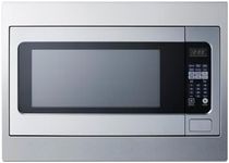 Summit 27” and 30" Built-In Microwave Oven Stainless Steel, 2.2 Cubic Feet, with Trim Kit Digital Control Panel, 1200W (27 Inch)