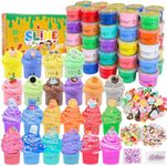 50 Pack Mini Butter Slime Kit, Scented Slime for Girls and Boys, Soft & Non-Sticky Cotten Candy Fruit Slime Party Favor Gifts, DIY Putty Stress Relief Toy for Kids