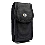 Wonderfly Pouch for Flip Phone or Smartphone Up To 4.25x2.25x0.85 Inch in Dimensions, a Vertical Heavy Duty Rugged Nylon Canvas Carrying Case with Belt Clip, Hook-and-loop Fastener