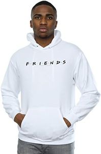 Friends Men's Text Logo Hoodie White Medium