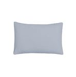 Sleepdown Pillow cases 100% Pure Cotton Pack of Two Housewife Luxury Soft Cosy Pillow Cover Set - Grey - 48 x 74 cm, (5056557501090)