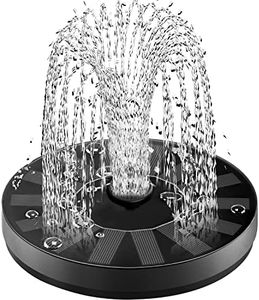 SZMP Solar Fountain Bird Bath Fountains 2025 Upgraded Glass Panel, Solar Powered Water Fountain for Humingbirds with 7 Nozzle & 4 Fixer, Solar Fountain Pump for Bird Bath, Garden, Pond, Pool