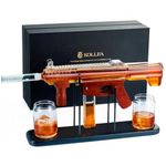 Gifts for Men Dad, Kollea Gun Whiskey Decanter Set-Limited Edition, Liquor Decanter with Bullet Shot Glass, Cool Anniversary Birthday Gift for Him Husband, Military Present for Home Bar Drinking