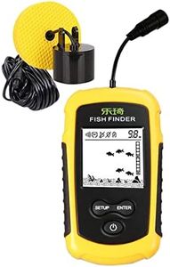 UJEAVETTE Portable Fish Finder Sonar Alarm Sensor Transducer Fishfinder