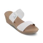 tresmode 239-VIOS White Women Dress Wedge Sandals EU/37 UK/4