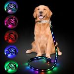 Led Dog Leash: 12 Lighting Modes Li