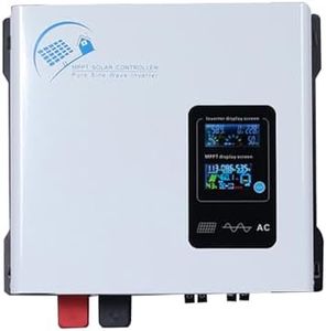 1300W Hybrid Solar Inverter 12V 24V 48V DC to 110V/220V AC, Pure Sine Wave, Built-in 30A MPPT Controller, 98% Efficiency, Solar & Generator Input, for Home Backup RV Off-Grid,48v to 220v