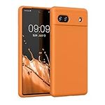 kwmobile Case Compatible with Google Pixel 6a Case - TPU Silicone Phone Cover with Soft Finish - Fruity Orange