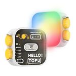 Video Light RGB, PHOTOOLEX Tofu Camera Light Mini 360° Full-Color w 2000mAh Rechargeable battery, 2500K-9900K Dimmable Led Panel Light, Photography Lights Support Magnet Adsorption, Selfie Light