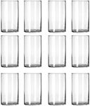 12 Pack Clear Glass Cylinder Vases, Table Flowers Vase,for Wedding Decorations and Formal Dinners (6 Inch)