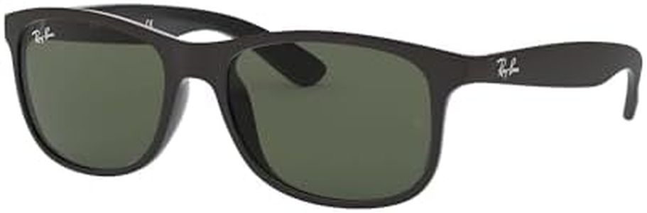 Ray-Ban - Men's - Andy - 55mm - Matte Black On Black/Dark Green Sunglasses