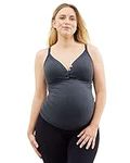 Cake Maternity Womens Marshmallow Petite Nursing Tank Cami Shirt, Black, M UK