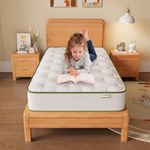 Twin Mattress 12 Inch, Crystli Mattress with Cool Tencel Fabric, Bed in a Box Medium Firm for All Sleeper, Great Comfort and Support, Fiberglass-Free, CertiPUR-US Certified Safe for Kids