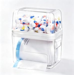 Kaen Trash Bag Dispenser & Dishwasher Pod Organizer, 3 in 1 Large Garbage Bag Dispenser, Trash Bag Holder, Clear Garbage Bags Storage Box, Laundry Room Organizer, Under Sink Organizers