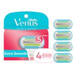 Gillette Venus Extra Smooth Women's Razor Blade Refills, 4 Count