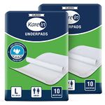 KareIn Classic Underpads, Large 60 x 90 Cm, 20 Count, Superior Absorbency, Leak Proof, Pack of 2