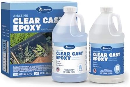 Alumilite Amazing Clear Cast Epoxy Resin Kit (1 Gal) Food Safe, Crystal Clear, High-Gloss Finish – Perfect for Countertops, Encapsulation, Coatings, Castings, Jewelry, Art, and Other DIY Projects