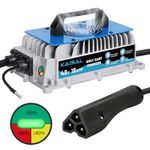 EZGO Golf Cart Charger 48 Volt 18 AMP Golf Cart Battery Charger 1250W for 48V EZGO RXV & TXT IP67 Waterproof 48V EZGO Charger 4-6 hrs Full Charge, 16FT Cable, for Lead-Acid/AGM/Gel Battery