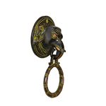 Collectible India Antique Elephant Head Brass Door Knocker Door Handle Knob Home Decor