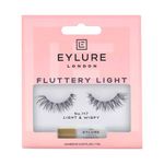 Eylure London False Eyelashes - Fluttery Light No. 117 LIGHT & WISPY (FALSE EYELASHES WITH GLUE) | Long Lasting Up To 5 Wears Black