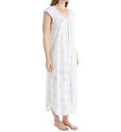 Carole Hochman Women's Floral Long Gown with Lace, Magnolia Bouquet, Large