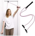 Shoulder Pulley Over The Door Physical Therapy System, Exercise Pulley, Alleviate Shoulder Pain and Facilitate Recovery from Surgery (Pink), FSA or HSA Eligible