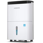 Kesnos 120 Pints Energy Star Home Dehumidifier for Space Up to 6,000 Sq. Ft. - Dehumidifier with Drain Hose, Self-Drying, Handles, Timer and Auto Defrost, for Home, Bathroom, Basement, Large Room