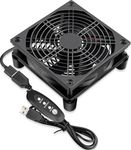 GDSTIME Quiet 120mm Router Fan Cooler, DC 5V USB Powered for Modem TV Box Receiver DVR PlayStation Xbox Computer Cabinet Cooling