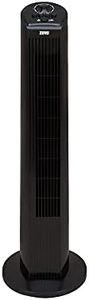 Zuvo 30" Oscillating Tower Fan, 3 Speed Setting Bladeless Portable Fan with 120 Minutes Timer, Quiet Operation Space-Saving fan for Home Living room and office (Black)