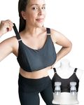Sarah Wells Journey Pumping and Nursing Bra (Neutrals) (US, Alpha, X-Large, Busty, Black)