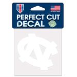 NCAA North Carolina Tar Heels 4x4 Perfect Cut White Decal, One Size, Team Color